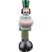 Clayre & Eef Beeld Notenkraker 79 cm Groen Blauw Polyresin Kerstdecora...