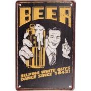 Clayre & Eef Wanddecoratie  20x30 cm Bruin Geel Metaal Beer Muurdecora...