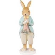 Clayre & Eef Beeld Konijn 15 cm Bruin Polyresin Woonaccessoires