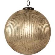 Clayre & Eef Kerstbal  Ø 26x26 cm Goudkleurig Glas Rond Kerstboomversi...