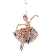 Clayre & Eef Kersthanger Ballerina 15 cm Roze Polyresin Kerstboomversi...