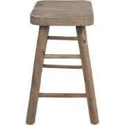 Clayre & Eef Plantentafel  33x33x49 cm Bruin Hout Kruk