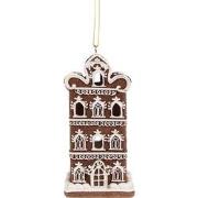 Clayre & Eef Kersthanger met LED Gingerbread house 7x6x12 cm Bruin Kun...