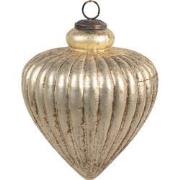 Clayre & Eef Kerstbal Ø 16x20 cm Goudkleurig Glas Kerstboomversiering