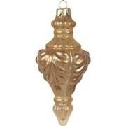 Clayre & Eef Kerstbal Ø 7x14 cm Goudkleurig Glas Kerstboomversiering