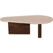 Salontafel Ayla Marmer Donkerbruin 120cm - Giga Meubel
