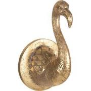 Clayre & Eef Wanddecoratie Vogel 9x10x16 cm Goudkleurig Kunststof Muur...
