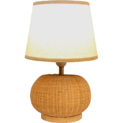 Fine Asianliving Bamboe Webbing Tafellamp Naturel Handgemaakt - Aspen