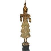 Fine Asianliving Shan Royal Staande Thaise Boeddha Volledig Goud