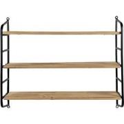 Clayre & Eef Wandrek  60x15x50 cm Bruin Hout Metaal Wandplank