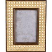 Clayre & Eef Fotolijst  10x15 cm Bruin Beige Kunststof Fotokader