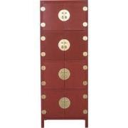 Fine Asianliving Chinese Kast Ruby Rood B67xD45xH180cm - Orientique
