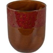Clayre & Eef Mok  150 ml Bruin Rood Keramiek Theemok
