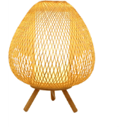 Fine Asianliving Bamboe Tafellamp Naturel Handgemaakt - Colette