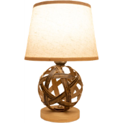 Fine Asianliving Bamboe Tafellamp Bruin Handgemaakt - Leila D24xH36cm