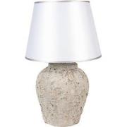 Clayre & Eef Tafellamp Ø 35x59 cm Grijs Terracotta Bureaulamp