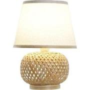 Fine Asianliving Bamboo Webbing Table Lamp Natural Handmade White