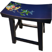 Fine Asianliving Chinese Kruk Midnight Blauw Handbeschilderd