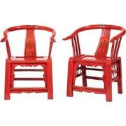 Fine Asianliving Antique Pair of Carved Chinese Arm Chairs Early 19th