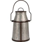 Clayre & Eef Decoratie Melkbus  31 cm Grijs Bruin Metaal Rond Melkkan
