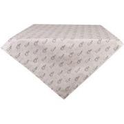 Clayre & Eef Tafelkleed 100x100 cm Beige Grijs Katoen Vierkant Konijn