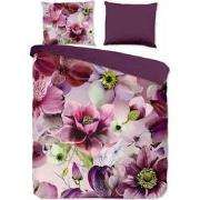 Pure Purflora Dekbedovertrek Paars-2-persoons (200 x 200/220 cm)
