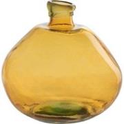 J-Line - Vaas Laura Glas Oker Small - 33x33x32cm