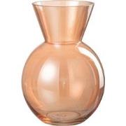J-Line - Vaas Lucy Glas Oranje Medium - 16x16x23cm