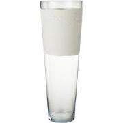 J-Line - Vaas Delph Glas Transparant/wit Extralarge - 24.5x24.5x70cm