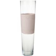 J-Line - Vaas Delph Glas Transparant/lichtroze Large - 17x17x60cm