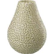 J-Line - Vaas Mozaiek Glas Groen/wit Medium - 16x16x22cm