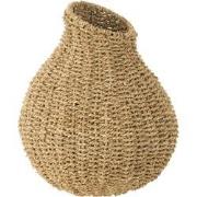 J-Line - Vaas Hellend Rand Zeegras Naturel - 40x40x50cm