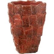 J-Line - Vaas Akane Keramiek Rood Medium - 21.5x21.5x28cm