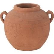 J-Line - Vaas Moke Rond Handvaten Terra Koper - 37x32x29cm