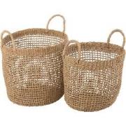J-Line - Set Van 2 Manden Oasis Zeegras Naturel - 38x38x51cm