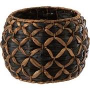 J-Line - Mand Roni Bol Waterhyacint Zwart/bruin Small - 32.5x32.5x22.5...