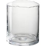 J-Line - Windlicht Onregelmatige Rand Glas Transparant Laag - 17x17x20...