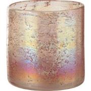 J-Line - Windlicht Glas Roze Mix Medium - 15.5x15.5x15cm