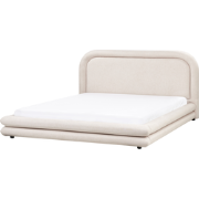 Beliani LAVARDENS - Tweepersoonsbed-Beige-Kunstlinnen