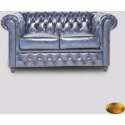 Chesterfield 2-zits bank Brighton FT Antiek Blauw