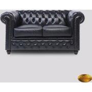 Chesterfield 2-zits bank Brighton FT Zwart