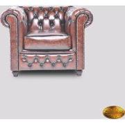 Chesterfield 1-zits Fauteuil Brighton FT Antiek Bruin