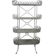 Clayre & Eef Opbergrek  91x36x168 cm Grijs Ijzer  Tuinrek
