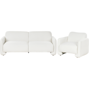 Beliani SALAND - Zitgroep-Wit-Polyester