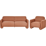 Beliani SALAND - Zitgroep-Bruin-Polyester