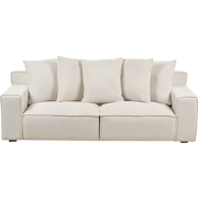 Beliani VISKAN - Driezitsbank-Wit-Chenille