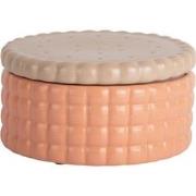 Present Time - Storage Jar Biscuit Box Large - Peach orange