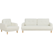Beliani TUVE - Zitgroep-Wit-Polyester