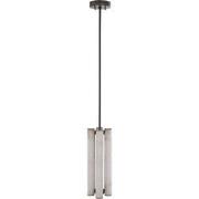 Verticale kroonluchter in albast en metaal H55 cm - MONTAIGNE