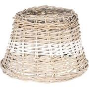 Clayre & Eef Lampenkap  Ø 23x16 cm Beige Rotan Rond Stoffen Lampenkap